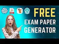 Video thumbnail for Free Exam Paper Generator
