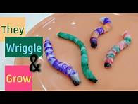 Video thumbnail for Tissue paper worms. Growing wriggly worms. Science experiment for kids. Step-by-step tutorial.