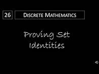 Video thumbnail for Discrete Math - 2.2.3 Proving Set Identities