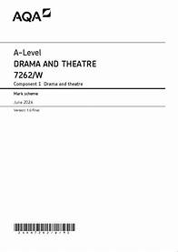 Video thumbnail for 2024 aqa a level drama and theatre mark scheme paper 1 7262w component 1 drama and theatre