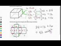 Video thumbnail for 6th Grade Math: Finding Surface Area Using Nets