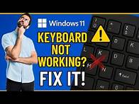 Video thumbnail for How to fix keyboard keys not working issue windows 11 in 2 minutes (FAST AND EASY ) ✅️😀