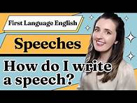 Video thumbnail for First Language English IGCSE: Speech Writing