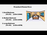 Video thumbnail for STANDARD ROOM SIZES IN A HOUSE / RESIDENTIAL BUILDING / BEDROOMS & KITCHENS