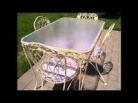 Video thumbnail for Vintage wrought iron patio furniture