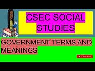 Video thumbnail for CSEC/ CXC Notes (Government terms and meanings)