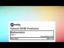 Video thumbnail for May 2024 Predicted Maths GCSE Paper 1 Edexcel (Foundation Paper 1) Non Calculator Exam 1MA1-1F