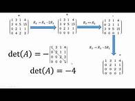 Video thumbnail for How to Find The Determinant of a 4x4 Matrix (Shortcut Method)