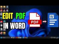 Video thumbnail for 📄 How To Edit PDF In Word 2025 | The Easiest Way to Edit PDFs!