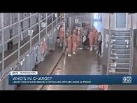 Video thumbnail for Newly leaked Florence, Arizona prison video shows inmates trap officers in stairwell