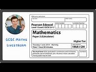 Video thumbnail for GCSE Maths Walk Through (2018 Edexcel Higher Tier Paper)