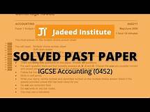 Video thumbnail for 0452/22/f/m/22 | IGCSE Accounting Solved Past Papers | 2022
