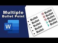 Video thumbnail for how to add multiple bullet points to same line in Microsoft word