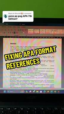 Video thumbnail for How to Fix APA Format References in Your Research Paper