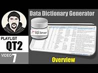 Video thumbnail for MSSQL Data Dictionary Generator - Overview