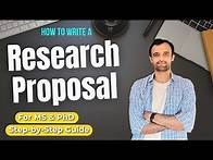 Video thumbnail for How to Write a Research proposal for Master and PhD Admission | Step by Step Guide