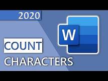 Video thumbnail for Character count in Word (and word count) in 1 MINUTE (HD 2020)