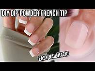 Video thumbnail for EASY FRENCH TIP NAILS AT HOME USING DIP POWDER AND NAIL POLISH | AZUREBEAUTY | FRENCH TIP NAIL HACK