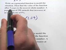 Video thumbnail for Word Problems with Exponential Functions