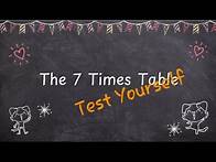 Video thumbnail for The 7 Times Table - Test Yourself