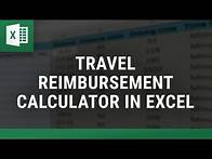 Video thumbnail for Travel Expense Reimbursement Calculator in Excel