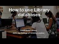 Video thumbnail for How to use library databases