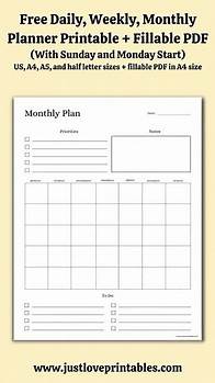 Video thumbnail for Free Daily, Weekly, Monthly Planner Printable + Fillable PDF
