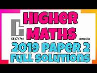 Video thumbnail for Higher MATHS 2019 Paper 2 - FULL SOLUTIONS!