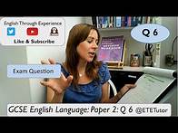 Video thumbnail for GCSE English Language - Paper 2 Section A: Question 6 - Edexcel