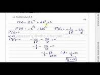 Video thumbnail for WMA11/01 (Edexcel) IAL P1 June 2022, Q7, Differentiation, Integration