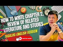 Video thumbnail for HOW TO WRITE CHAPTER 2, REVIEW OF RELATED LITERATURE AND STUDIES