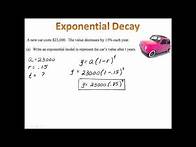 Video thumbnail for Exponential Decay Word Problems