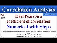Video thumbnail for 1| correlation analysis, correlation coefficient, Karl Pearson coefficient of correlation,statistics