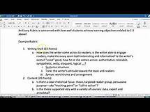 Video thumbnail for How to Create an Essay Rubric