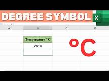 Video thumbnail for How to Add Degree Symbol in Excel | Degree Centigrade / Celsius in MS Excel