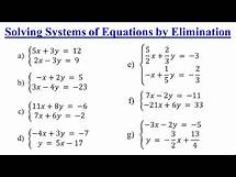 Video thumbnail for Elimination Method - Solving Systems of Equations │Algebra