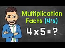 Video thumbnail for Multiplication Facts Practice (4's Facts) | Math with Mr. J