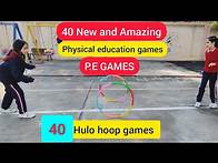 Video thumbnail for 40 physical education games and activities for school | 40 hulo hoop games | physEd