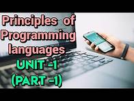 Video thumbnail for principles of programming languages | Lesson-1 | Programming concepts |Programming language