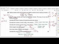 Video thumbnail for Moles past paper questions Cambridge IGCSE Chemistry lesson 50 part b