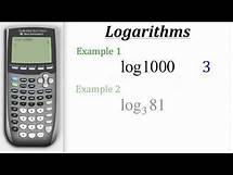 Video thumbnail for TI Calculator Tutorial: Logarithms
