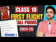 Video thumbnail for CLASS 10th FIRST FLIGHT ALL POEMS ONE SHOT REVISION | ALL POEMS/FULL SUMMARY/EXPLANATION/LONG ANSWER