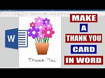 Video thumbnail for How to make a THANK YOU card in WORD | Microsoft Word Tutorials