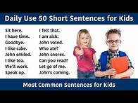 Video thumbnail for 50 Short Sentences for Kids || Most Common Sentences for Kids || Learn English easily