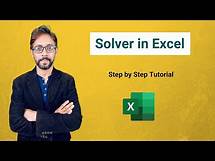 Video thumbnail for Solver in Excel - Step by Step Tutorial