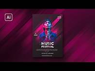 Video thumbnail for Music Festival Poster | Adobe Illustrator Tutorial