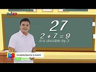 Video thumbnail for Grade 5 Math Q1 Ep2: Divisibility Rules for 3, 6 And 9