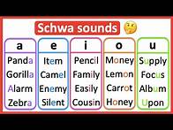 Video thumbnail for Schwa sounds 🤔 | AEIOU | Phonics lesson | Learn with examples