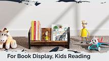 Video thumbnail for ELITEROO Desktop Bookshelf Organizer, Wood Slanted Desk Bookshelf, Small Tabletop Book Rack, Portable Mini Bookcase for Book Display, Cookbooks, Kids Reading, Office & Home Storage, Rustic Brown