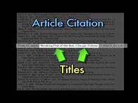 Video thumbnail for How To Read Citations and References